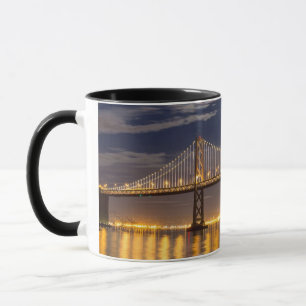 The moonrise tonight over the Bay Bridge Mug