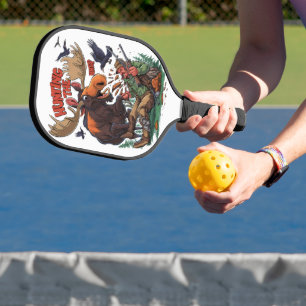 The Moose and the Hunting Hunter  Pickleball Paddle