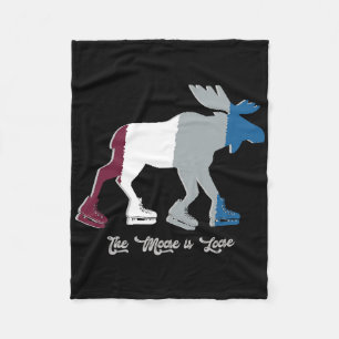 The Moose Is Loose - Hockey Skates Fleece Blanket