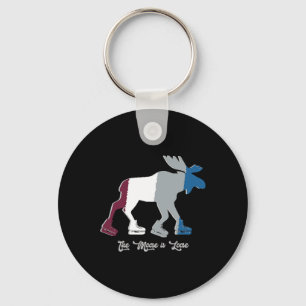 The Moose Is Loose - Hockey Skates  Key Ring