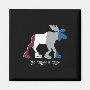 The Moose Is Loose - Hockey Skates Magnet