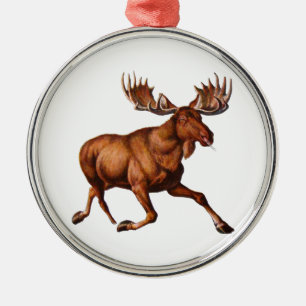 THE MOOSE IS LOOSE METAL TREE DECORATION