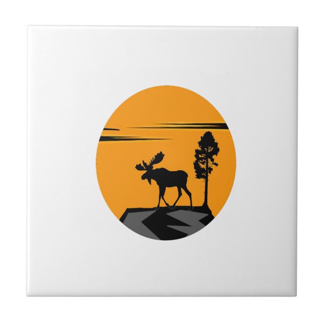 THE MOOSE TRAIL CERAMIC TILE (Front)
