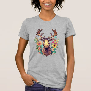 The moose was also decorated with flowers T-Shirt