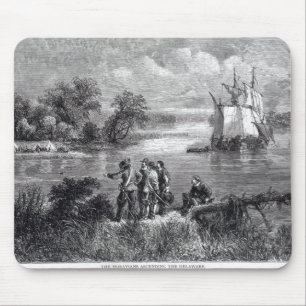 The Moravians Ascending the Delaware Mouse Pad