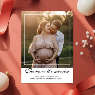 The More Grow Holiday Pregnancy Announcement Card