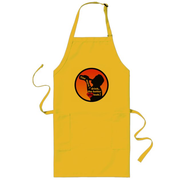 The More I Drink apron - choose style & colour (Front)