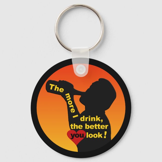 The More I Drink keychain (Front)