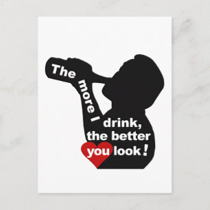 The More I Drink postcard - customise!
