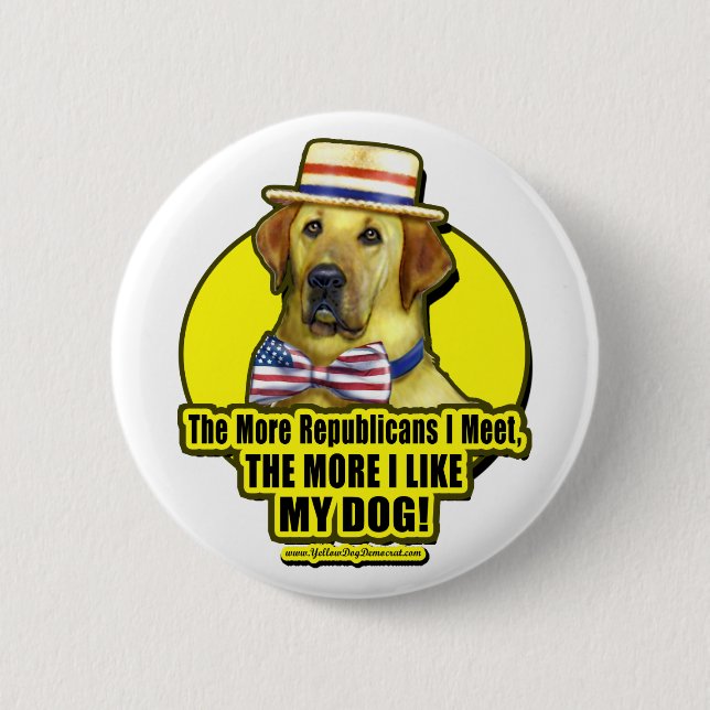 The More Republicans I Meet Button  (Front)