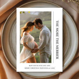 The More the Merrier Christmas Baby Reveal Card
