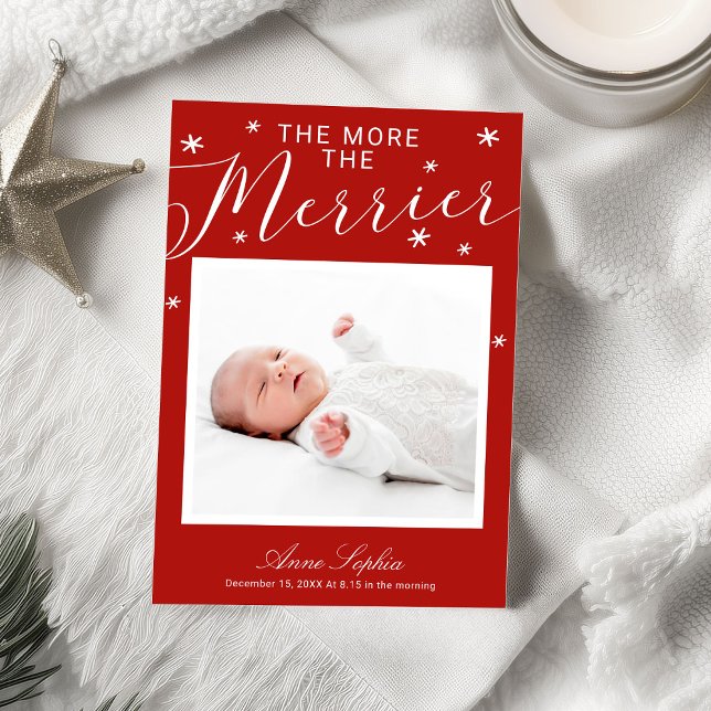 The More The Merrier Christmas Birth Announcement (Creator Uploaded)