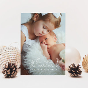 The More The Merrier Christmas Birth Announcement