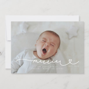 The More The Merrier Christmas Birth Photo Announc Invitation