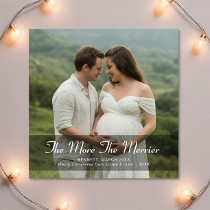 The More The Merrier Cute Couple Christmas Card