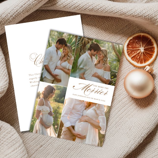 The More The merrier Gold Baby Photo Announcement (Creator Uploaded)