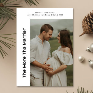 The More The Merrier Modern Couple Holiday Greetin