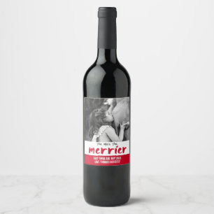 The More The Merrier Personalised Pregnancy  Wine Label