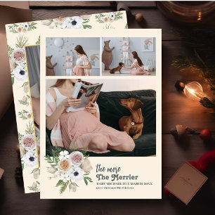 The More The Merrier Pregnancy  Holiday Card