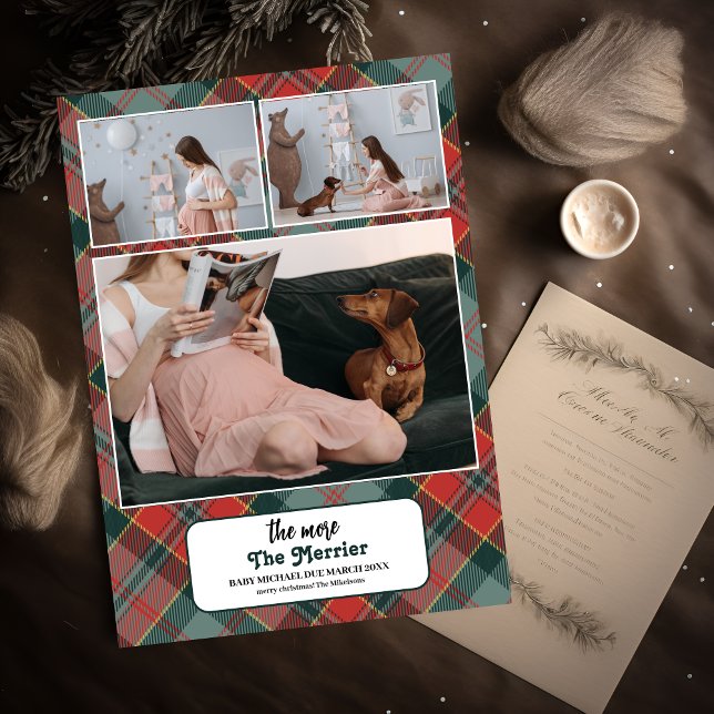 The More The Merrier Pregnancy  Holiday Card (Creator Uploaded)