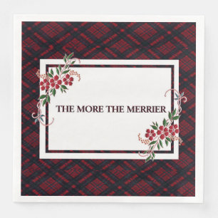 The More The Merrier Red Plaid Napkin