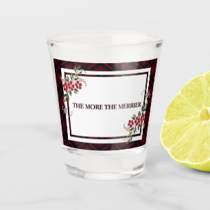 The More The Merrier Red Plaid Shot Glass