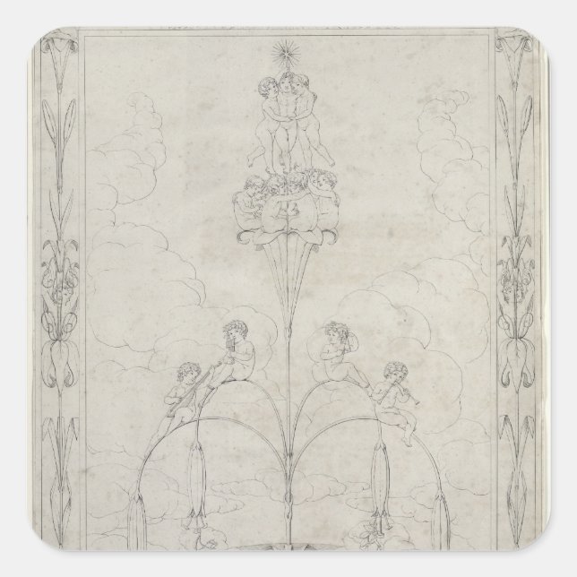 The Morning, 1803 Square Sticker (Front)