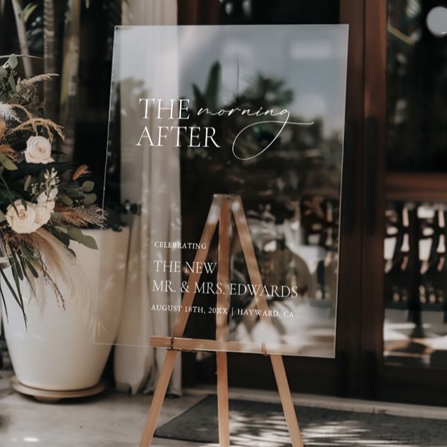 The Morning After | Brunch Acrylic Welcome Sign (The Morning After | Brunch Acrylic Welcome Sign)