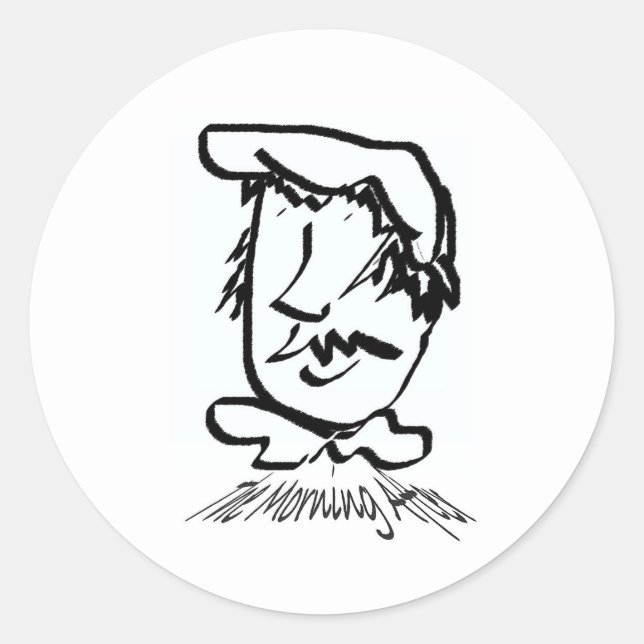 The Morning After Guy  Classic Round Sticker (Front)