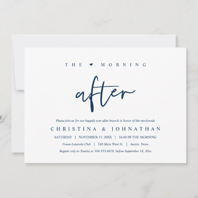 The Morning After, Happily Ever After Brunch Invitation (Front)