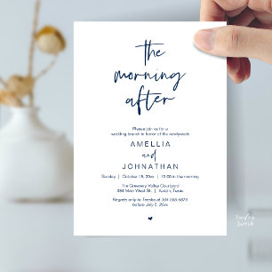 The morning after, Modern Post Wedding Brunch Invitation