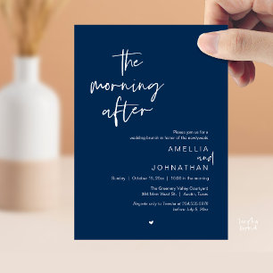 The morning after, Modern Post Wedding Brunch Invitation