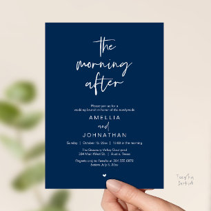 The morning after, Modern Post Wedding Brunch Invitation
