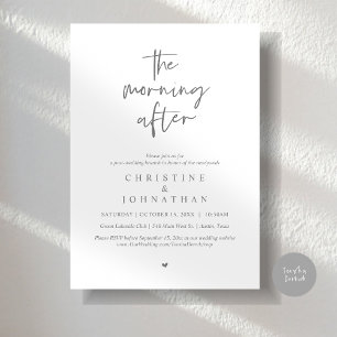 The Morning After, Modern Post Wedding Brunch Invitation