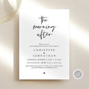 The Morning After, Modern Post Wedding Brunch Invitation