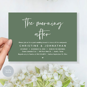 The Morning After, Modern Post Wedding Brunch Invitation
