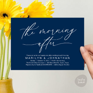 The Morning After Modern Wedding Elopement Brunch Invitation