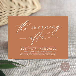 The Morning After Modern Wedding Elopement Brunch Invitation