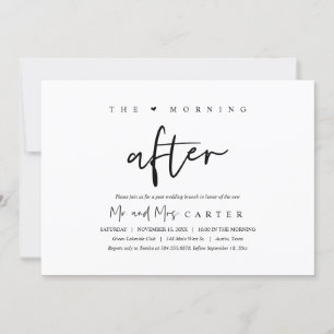 The morning after, post wedding brunch celebration invitation