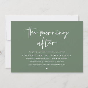 The Morning After, post wedding brunch celebration Invitation