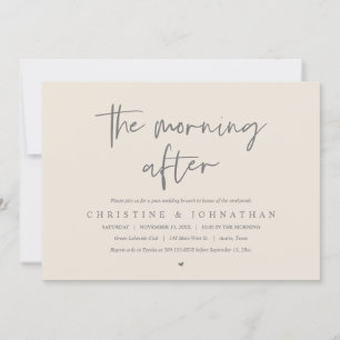 The Morning After, post wedding brunch celebration Invitation