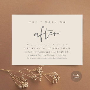 The Morning After, Post Wedding Brunch Celebration Invitation