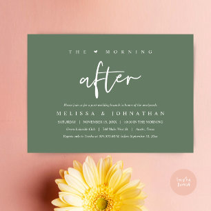The Morning After, Post Wedding Brunch Celebration Invitation