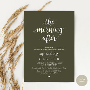 The Morning After, Post wedding Brunch Celebration Invitation
