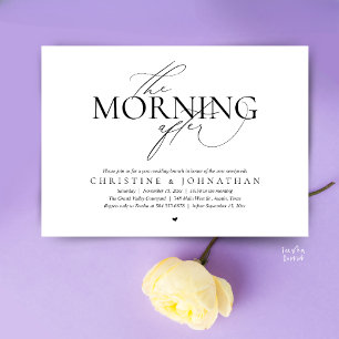 The Morning After, Post Wedding Brunch Elopement Invitation