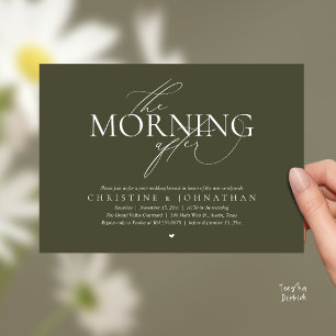The Morning After, Post Wedding Brunch Elopement Invitation