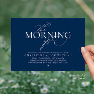 The Morning After, Post Wedding Brunch Elopement Invitation