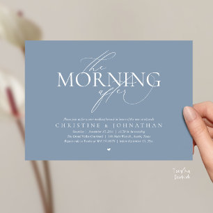 The Morning After, Post Wedding Brunch Elopement Invitation