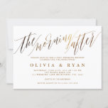 The morning after post-wedding brunch invitation<br><div class="desc">This is a beautiful product featuring typography the morning after post-wedding brunch invitation design in gold.</div>