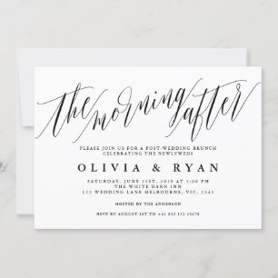 The morning after postwedding brunch invitation